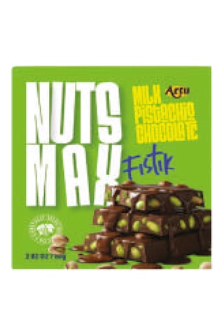 4 x Tablettes de chocolat au lait à la pistache Nust Max - 80 g