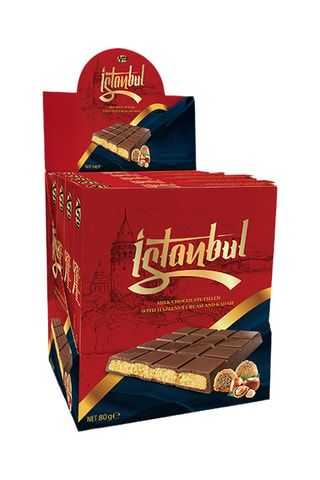 4 x Tablettes de chocolat au lait fourré à la crème de noisettes et au kadaif - 80 g