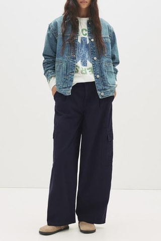 Pantalon cargo - Bleu marine