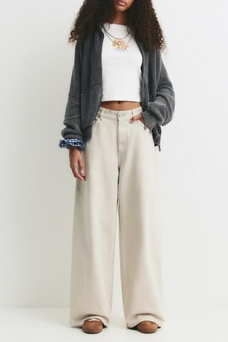 Pantalon wide legs - Beige