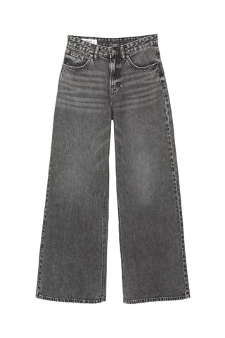 Jean wide legs taille haute - Gris foncé
