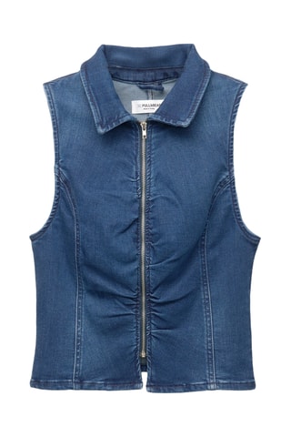 Top en jean - Bleu cobalt