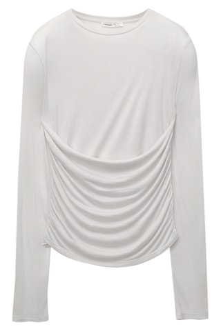 Top drapé - Blanc