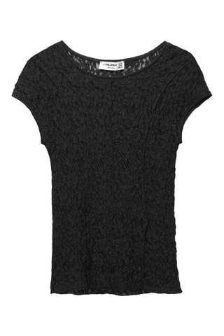 Top en dentelle - Noir