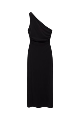 Robe asymétrique - Noir manque matière