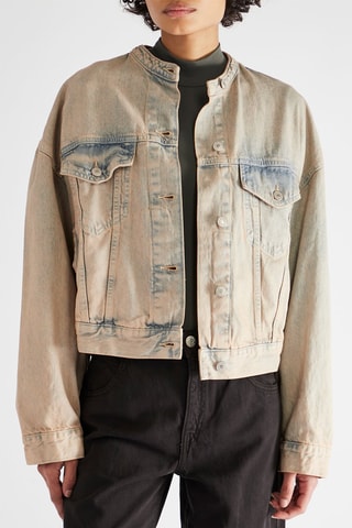 Blouson oversize à capuche - Beige