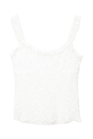 Caraco en dentelle - Blanc
