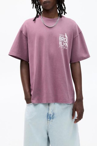 T-shirt relaxed - Vieux rose