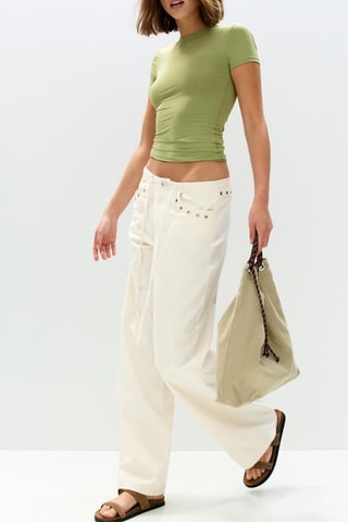T-shirt cropped - Vert olive