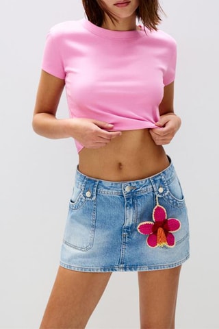 T-shirt cropped - Rose
