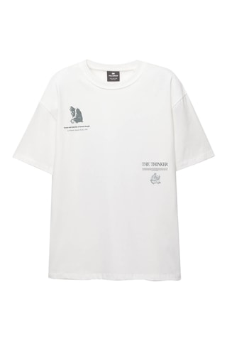 T-shirt Le Penseur Auguste Rodin - Blanc