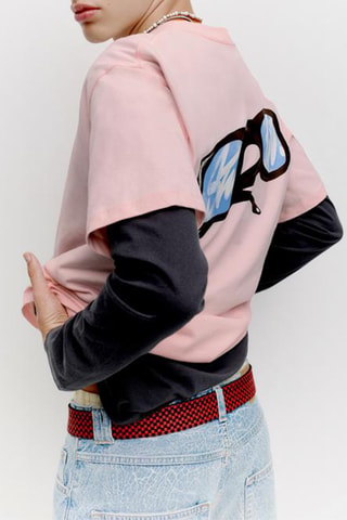 T-shirt relaxed - Rose