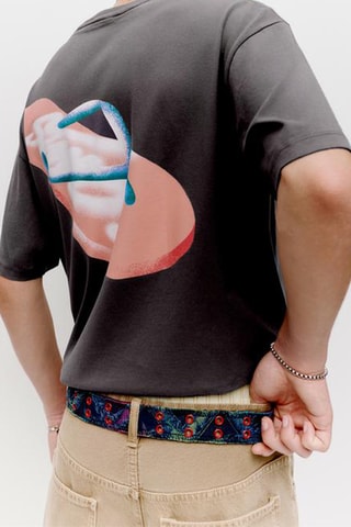 T-shirt relaxed - Gris