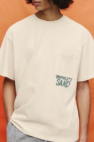 T-shirt relaxed - Beige