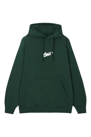 Sweat à capuche - Vert foncé et blanc