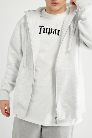 Sweat à capuche - Gris clair chiné
