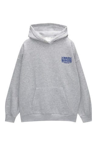 Sweat à capuche - Gris clair chiné