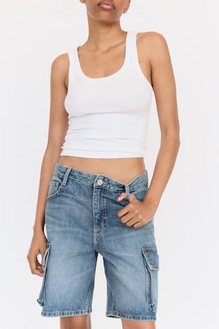 Short en jean - Bleu