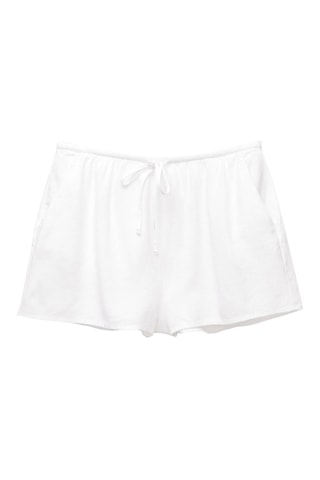 Short en lin - Blanc