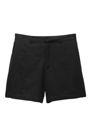 Bermuda en lin - Noir