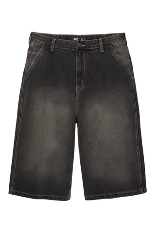 Bermuda baggy en jean - Noir