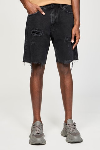 Bermuda en jean - Noir