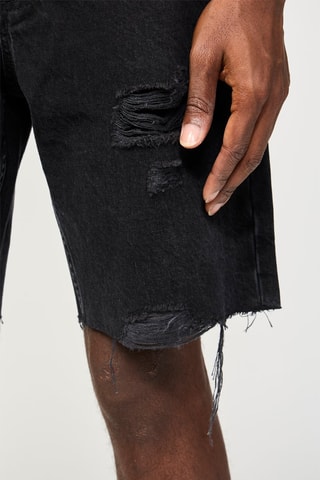 Bermuda en jean - Noir
