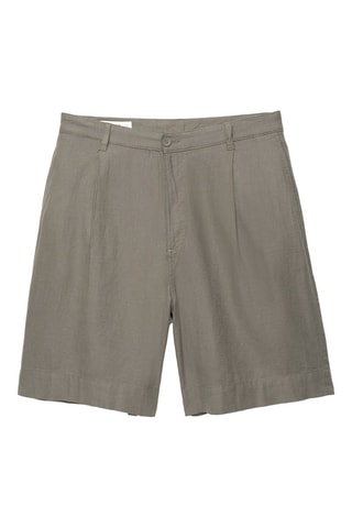 Bermuda en lin - Kaki