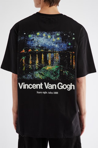 T-shirt La Nuit étoilée Vincent Van Gogh - Noir
