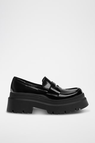 Mocassins plateformes vernis - Noir