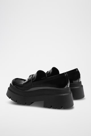 Mocassins plateformes vernis - Noir