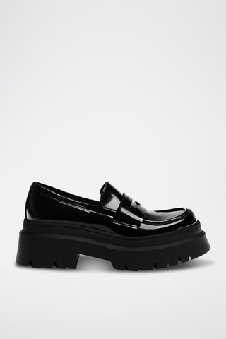Mocassins plateformes vernis - Noir