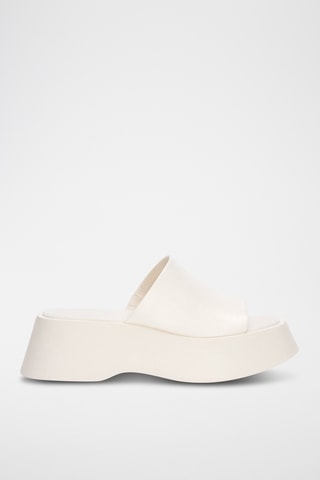Mules plateformes - Blanc