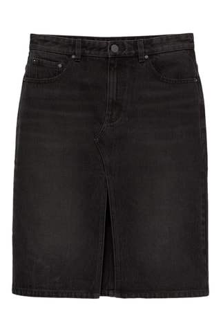 Jupe midi en jean - Noir