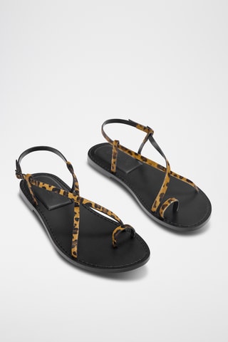 Sandales en cuir - Noir