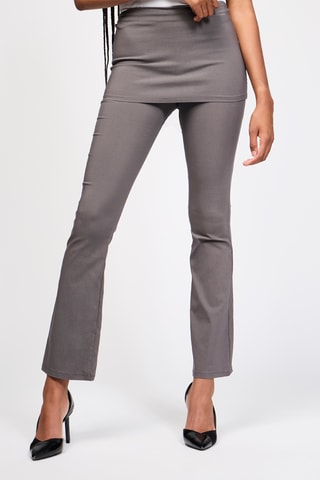 Pantalon trompe-l'œil - Gris