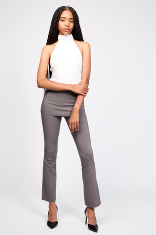Pantalon trompe-l'œil - Gris