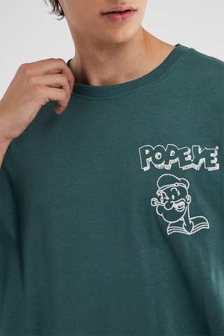 T-shirt Popeye - Bleu pétrole