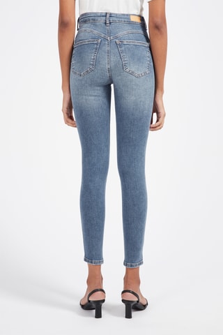 Jean skinny 7/8 taille haute Bleu
