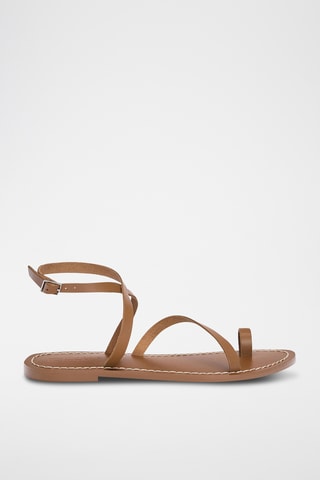 Sandales en cuir - Marron