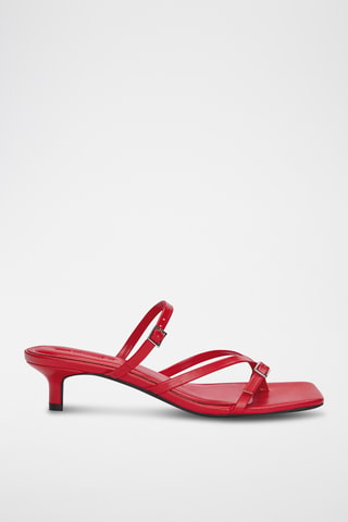 Sandales à talons - Rouge
