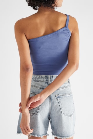Crop top asymétrique - Bleu
