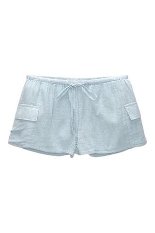 Short en lin - Bleu clair