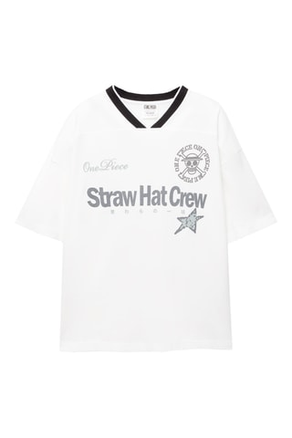 T-shirt One Piece - Blanc et gris clair