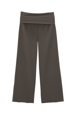 Pantalon wide legs - Marron