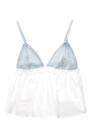 Top - Blanc et bleu