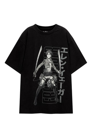 T-shirt Eren Jäger L’Attaque des Titans - Noir