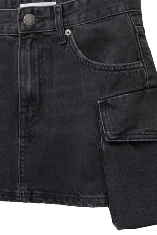 Jupe droite en jean - Noir