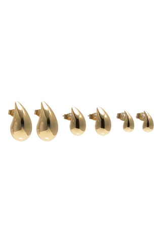 3 paires de boucles d’oreilles - Doré