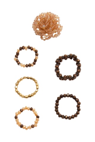 6 bagues - Marron